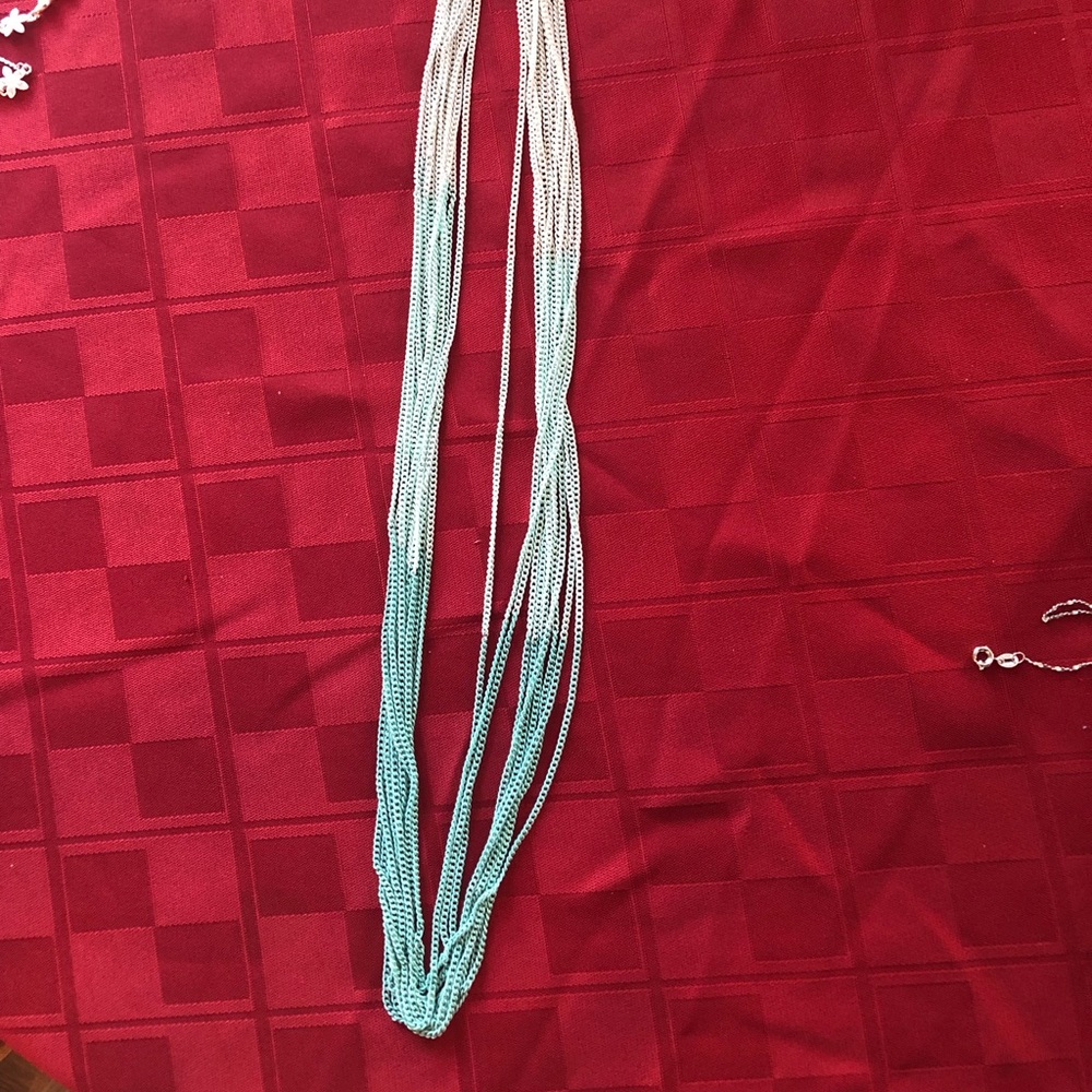 Ombré teal necklace